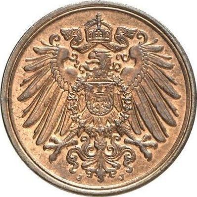 Reverso 1 Pfennig 1893 J "Tipo 1890-1916" - valor de la moneda  - Alemania, Imperio alemán