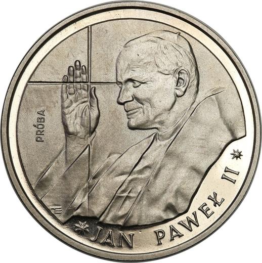Reverso Pruebas 10000 eslotis 1988 MW ET "JuanPablo II" Níquel - valor de la moneda  - Polonia, República Popular