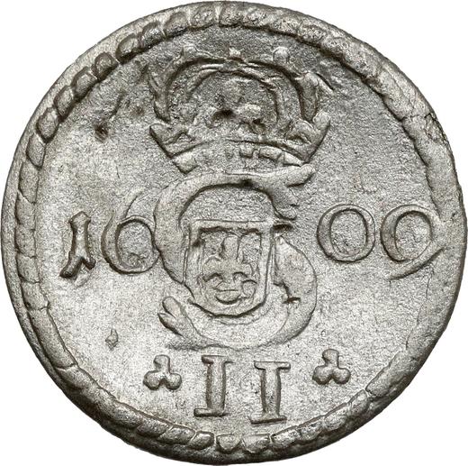Awers monety - Dwudenar 1609 "Litwa" - cena srebrnej monety - Polska, Zygmunt III
