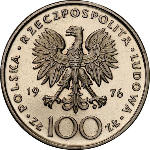 Аверс монеты - Пробные 100 злотых 1976 года MW "200 лет со дня смерти Тадеуша Костюшко" Никель - цена  монеты - Польша, Народная Республика