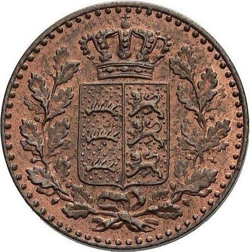 Anverso Medio kreuzer 1871 - valor de la moneda  - Wurtemberg, Carlos I