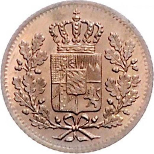 Anverso Heller 1852 - valor de la moneda  - Baviera, Maximilian II