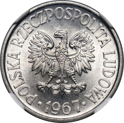 Anverso 50 groszy 1967 MW - valor de la moneda  - Polonia, República Popular