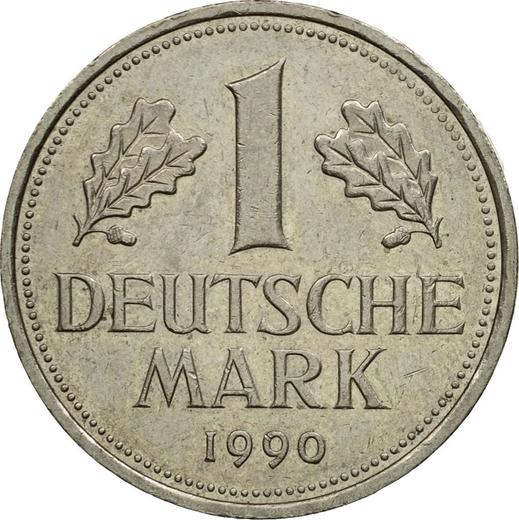 Obverse 1 Mark 1990 J -  Coin Value - Germany, FRG
