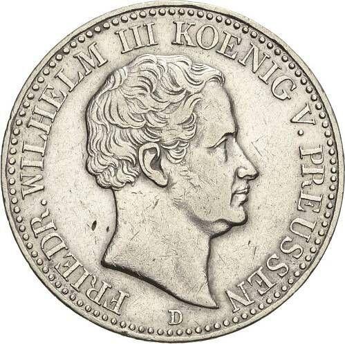 Awers monety - Talar 1835 D - cena srebrnej monety - Prusy, Fryderyk Wilhelm III