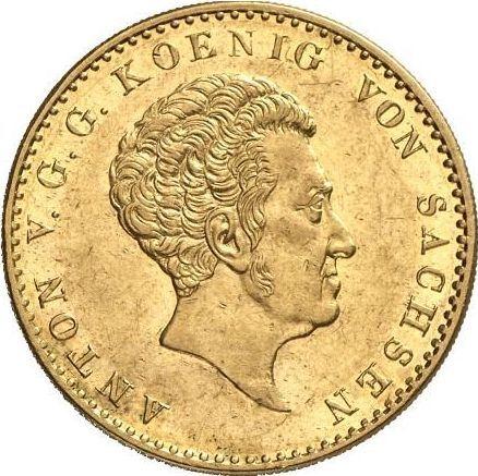 Anverso 10 táleros 1836 G - valor de la moneda de oro - Sajonia, Antonio