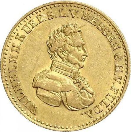 Аверс монеты - 5 талеров 1828 года - цена золотой монеты - Гессен-Кассель, Вильгельм II