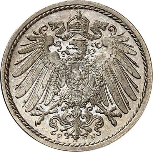 Rewers monety - 5 fenigów 1894 F "Typ 1890-1915" - cena  monety - Niemcy, Cesarstwo Niemieckie