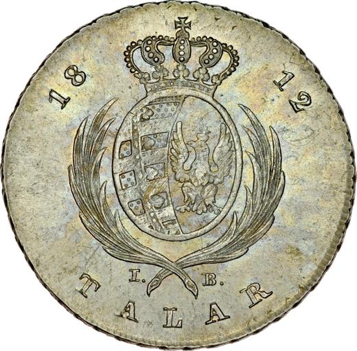 Реверс монеты - Талер 1812 года IB - цена серебряной монеты - Польша, Варшавское герцогство
