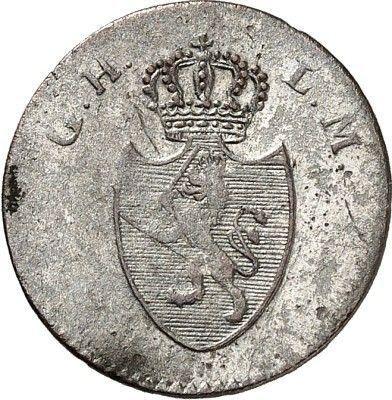 Аверс монеты - 3 крейцера 1808 года G.H. L.M. - цена серебряной монеты - Гессен-Дармштадт, Людвиг I