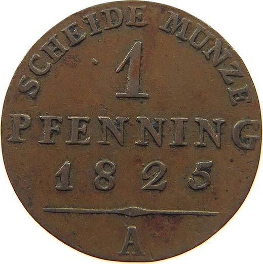 Реверс монеты - 1 пфенниг 1825 года A - цена  монеты - Пруссия, Фридрих Вильгельм III