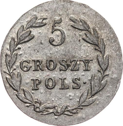 Rewers monety - 5 groszy 1818 IB - cena srebrnej monety - Polska, Królestwo Kongresowe
