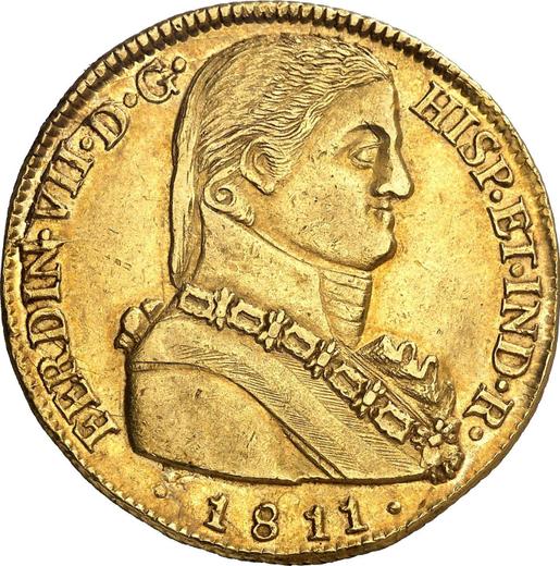 Obverse 8 Escudos 1811 So FJ "Type 1808-1811" - Gold Coin Value - Chile, Ferdinand VII