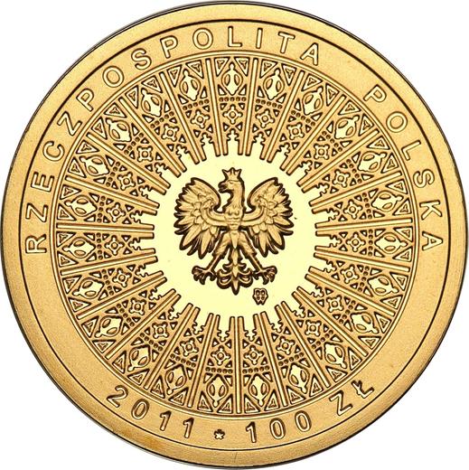 Аверс монеты - 100 злотых 2011 года MW ET "Беатификация Иоанна Павла II" - цена золотой монеты - Польша, III Республика после деноминации