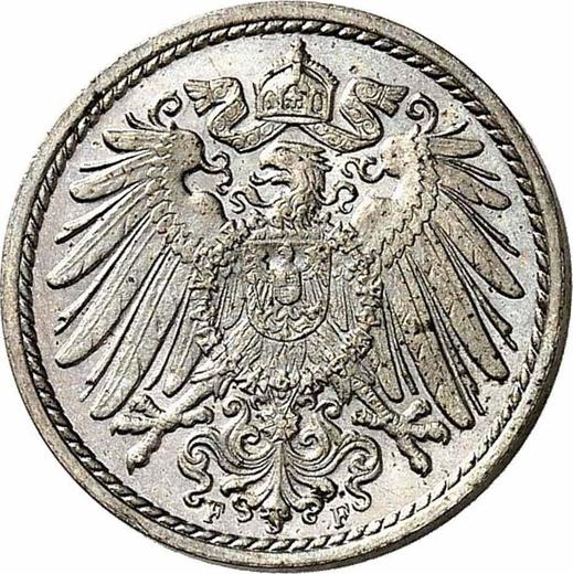 Reverso 5 Pfennige 1902 F "Tipo 1890-1915" - valor de la moneda  - Alemania, Imperio alemán