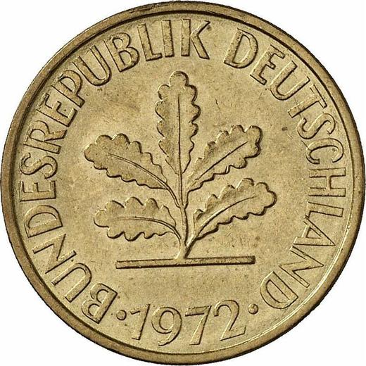 Rewers monety - 10 fenigów 1972 D - cena  monety - Niemcy, RFN