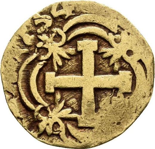 Реверс монеты - 2 эскудо 1754 года S - цена золотой монеты - Колумбия, Фердинанд VI