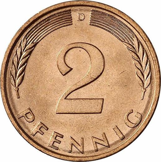 Аверс монеты - 2 пфеннига 1978 года D - цена  монеты - Германия, ФРГ