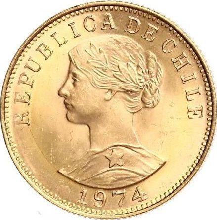 Аверс монеты - 50 песо 1974 года So - цена золотой монеты - Чили, Республика