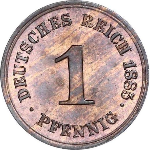Аверс монеты - 1 пфенниг 1885 года G "Тип 1873-1889" - цена  монеты - Германия, Германская Империя