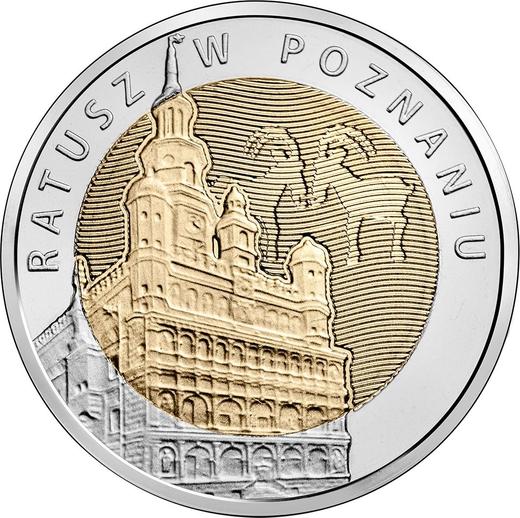 Реверс монеты - 5 злотых 2015 года MW "Познанская ратуша" - цена  монеты - Польша, III Республика после деноминации