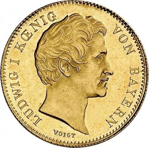 Awers monety - Dukat 1840 - cena złotej monety - Bawaria, Ludwik I