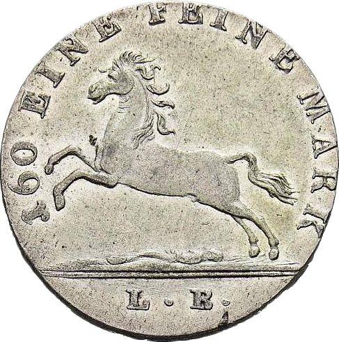 Awers monety - 1/12 Thaler 1824 L.B. - cena srebrnej monety - Hanower, Jerzy IV