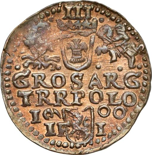 Reverso Trojak (3 groszy) 1600 IF I "Casa de moneda de Olkusz" - valor de la moneda de plata - Polonia, Segismundo III