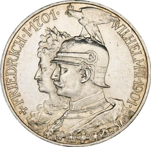 Аверс монеты - 5 марок 1901 года A "Пруссия" 200 лет Пруссии - цена серебряной монеты - Германия, Германская Империя