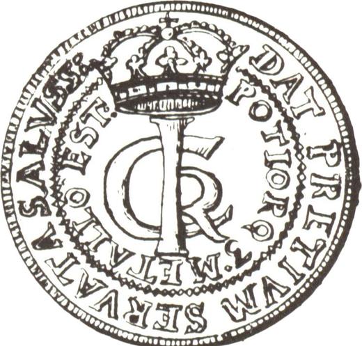 Awers monety - Złotówka (30 groszy) 1661 AT Błąd w dacie - cena srebrnej monety - Polska, Jan II Kazimierz