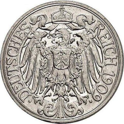 Реверс монеты - 25 пфеннигов 1909 года F "Тип 1909-1912" - цена  монеты - Германия, Германская Империя