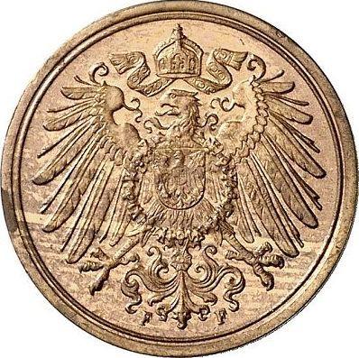 Реверс монеты - 1 пфенниг 1890 года F "Тип 1890-1916" - цена  монеты - Германия, Германская Империя