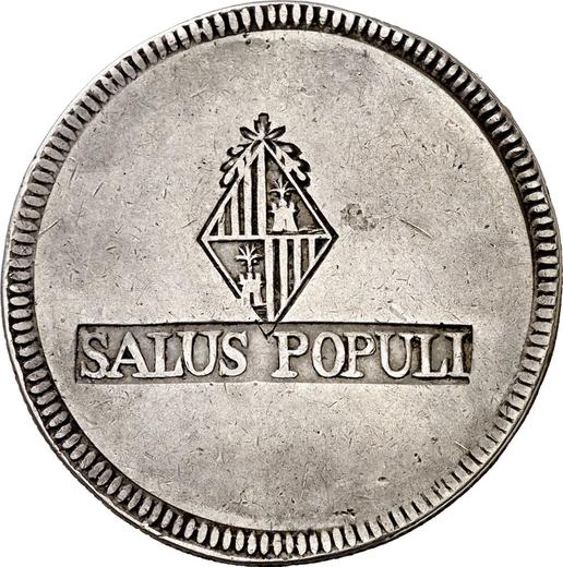 Реверс монеты - 30 суэльдо (су) 1821 года - цена серебряной монеты - Испания, Фердинанд VII