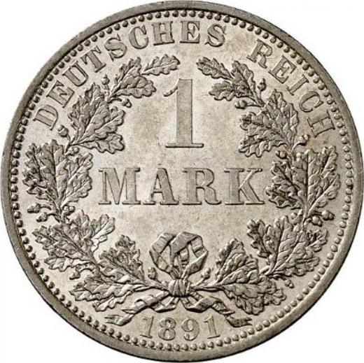 Anverso 1 marco 1891 A "Tipo 1891-1916" - valor de la moneda de plata - Alemania, Imperio alemán