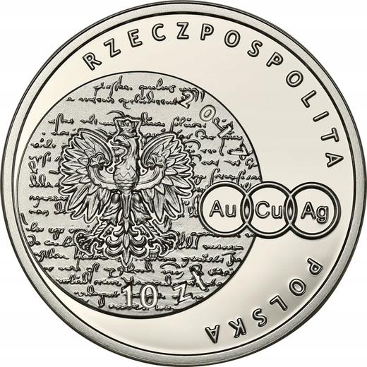 Anverso 10 eslotis 2017 MW "Nicolás Copérnico" - valor de la moneda de plata - Polonia, República moderna