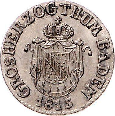 Аверс монеты - 3 крейцера 1815 года - цена серебряной монеты - Баден, Карл Людвиг Фридрих