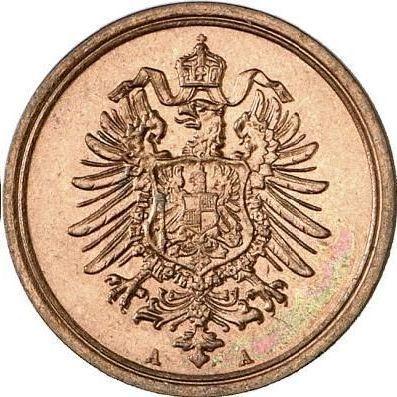 Реверс монеты - 1 пфенниг 1889 года A "Тип 1873-1889" - цена  монеты - Германия, Германская Империя