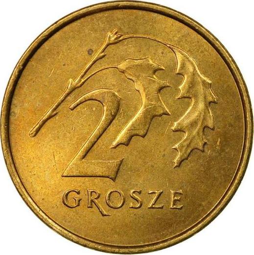 Реверс монеты - 2 гроша 2013 года MW Латунь - цена  монеты - Польша, III Республика после деноминации