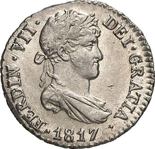 Аверс монеты - 1/2 реала 1817 года M GJ - цена серебряной монеты - Испания, Фердинанд VII