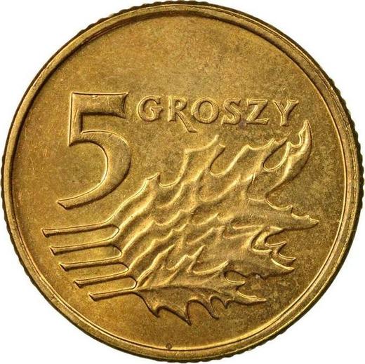 Revers 5 Groszy 2009 MW - Münze Wert - Polen, III Republik Polen nach Stückelung