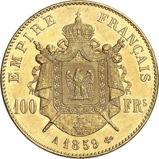 Reverse 100 Francs 1859 A "Type 1855-1860" Paris - France, Napoleon III