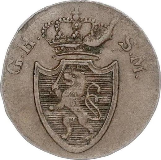 Аверс монеты - 1/2 крейцера 1817 года - цена  монеты - Гессен-Дармштадт, Людвиг I