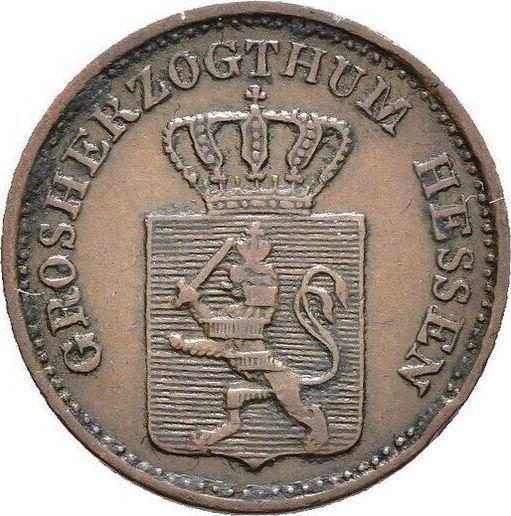 Аверс монеты - 1 пфенниг 1870 года - цена  монеты - Гессен-Дармштадт, Людвиг III