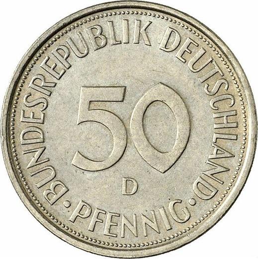 Аверс монеты - 50 пфеннигов 1973 года D - цена  монеты - Германия, ФРГ