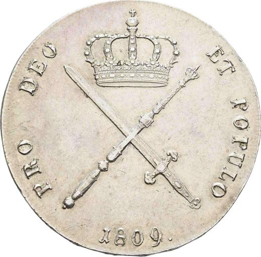 Rewers monety - Talar 1809 "Typ 1809-1825" - cena srebrnej monety - Bawaria, Maksymilian I