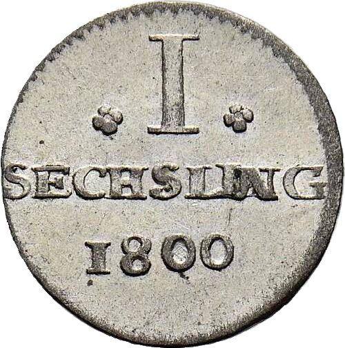Reverso Sechsling 1800 O.H.K. - valor de la moneda  - Hamburgo, Ciudad libre de Hamburgo