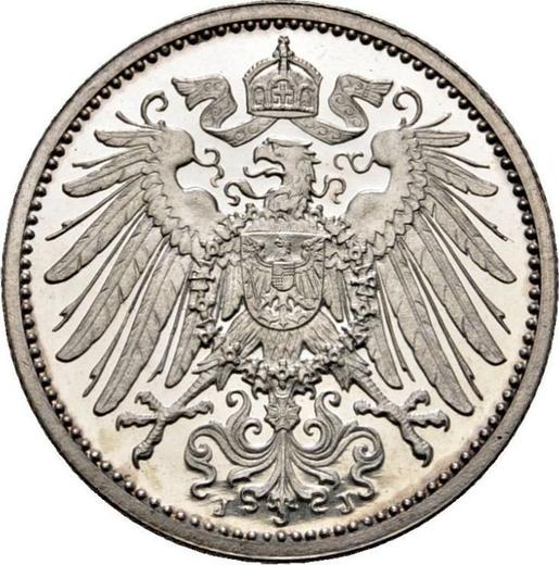 Rewers monety - 1 marka 1909 J "Typ 1891-1916" - cena srebrnej monety - Niemcy, Cesarstwo Niemieckie