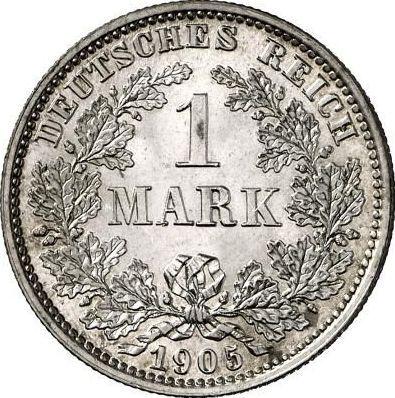 Awers monety - 1 marka 1905 E "Typ 1891-1916" - cena srebrnej monety - Niemcy, Cesarstwo Niemieckie