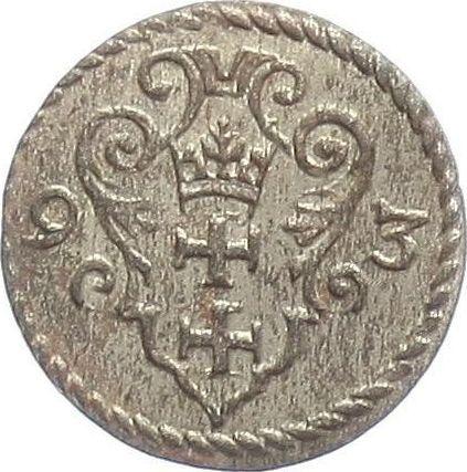 Awers monety - Denar 1593 "Gdańsk" - cena srebrnej monety - Polska, Zygmunt III