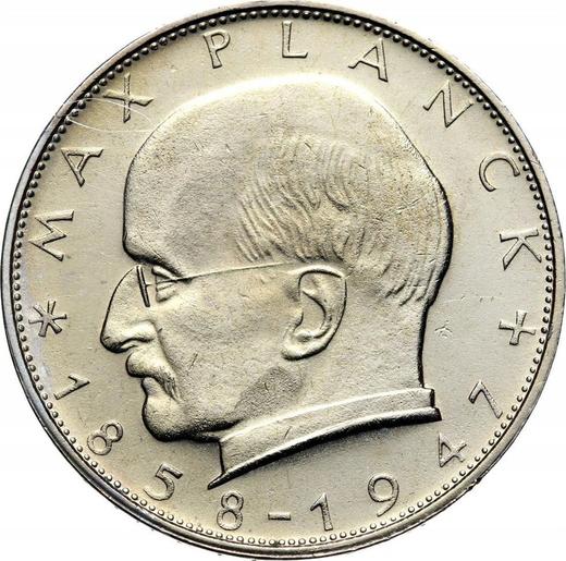 Аверс монеты - 2 марки 1970 года G "Планк" - цена  монеты - Германия, ФРГ